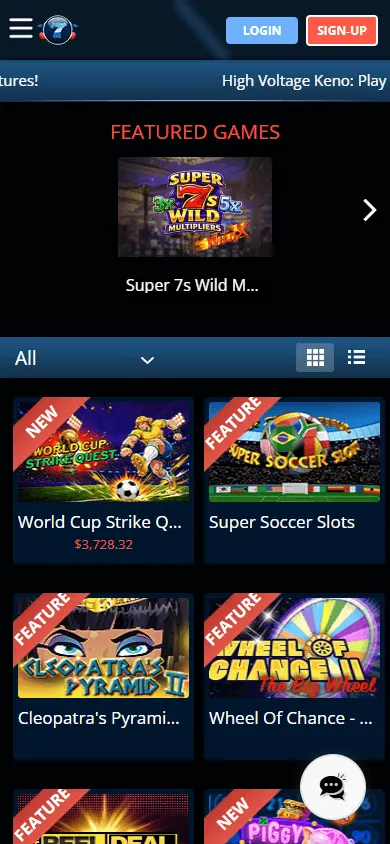 Liberty Slots Casino mobile game library